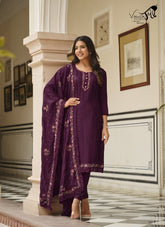 Angelic Looking Salwar Suit in Purple