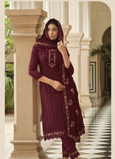 Angelic Looking Salwar Suit in Maroon