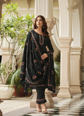 Angelic Looking Salwar Suit in Black