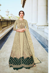 Peculiar Looking Salwar Suit in Pista