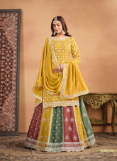 Shapely Salwar Suit in Yellow