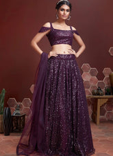 Wonderful Lehenga Choli in Purple