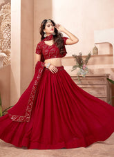 Good Looking Wedding Lehenga Choli in Red Colour