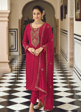 Salwar Suit in Rani Pink Looking Cordial