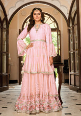 Super Looking Salwar Suit in Pink Colour