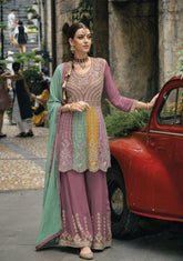 Barbie Style Looking Salwar Suit in Dusty Pink