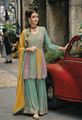Barbie Style Looking Salwar Suit in Rama