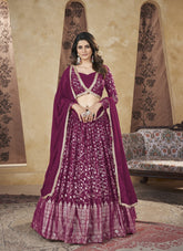 Sumptuous Looking Lehenga Choli in Deep Pink Colour