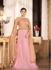 Pretty looking Gown in Peach Colour