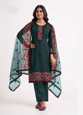 Salwar Suit in Green Colour Looking Palliative