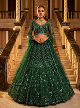 The Emerald Empress Sequin Lehenga Choli