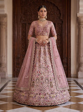 Premium Gadhwal Silk Bridal Lehenga Choli with Multi Thread Embroidery, Dori Work, Sequins & Zircon | Wedding Designer Lehenga