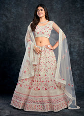 Popular Looking Partywear Lehenga Choli in White Colour
