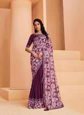 Wonderful Looking Saree in Wine