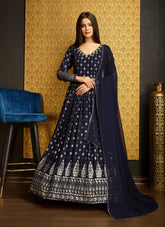 Hypnotic Gown in Navy Blue