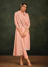 Soft Organza Salwar Suit in Peach