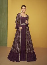 Attractive Salwar Suit in Maroon Colour