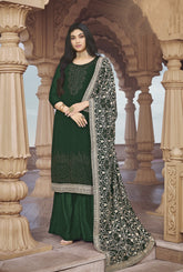 Exquisite Looking Salwar Suit in Green