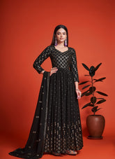 Trendy Wedding Gown in Z Black Colour