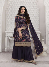 Blue Colour Salwar Suit Looking Magnificent