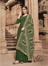 Exquisite Looking Salwar Suit in Green