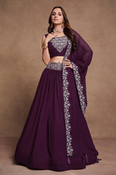 Significant Partywear Lehenga Choli In Purple Colour
