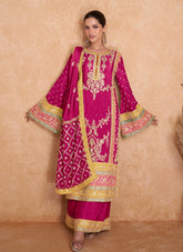Heavy Chinon Salwar Suit in Pink