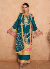 Heavy Chinon Salwar Suit in Blue