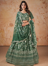 Delicate Looking Lehenga Choli in Mehendi Green Colour