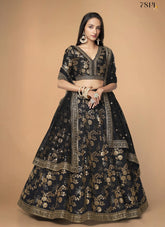 Real attractiveness Silk Lehenga Choli in Black