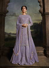 Endless Looking Salwar Suit in Purple Colour
