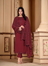 Desirable Salwar Suit in Red