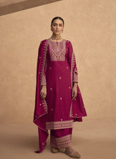 Delightful Salwar Suit with Premium Silk in Pink Colour