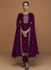 Premium Silk Salwar Suit in Maroon