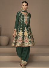Premium Georgette Salwar Suit in Green