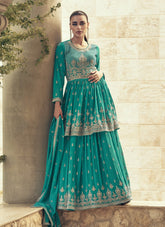 Gorgeous Looking Salwar Suit in Rama