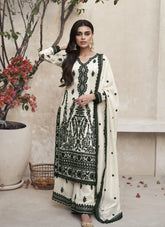 Salwar Suit in White Colour Looking Neat