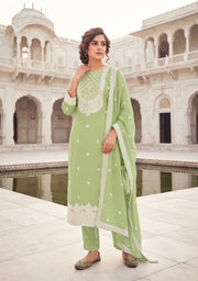 Pista Organza Designer Suit with Dupatta