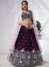 Pretty Looking Lehenga Choli in Burgundy