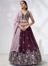 Pretty Looking Lehenga Choli in Burgundy