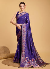 Dazzling Looking Saree in Violet Colour