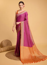 Immaculate Purple Colour Saree