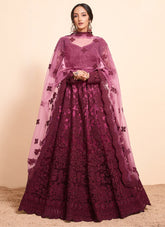 Gratifying Lehenga Choli in Magenta Colour