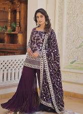 Lovely Looking Salwar Suit in Wine