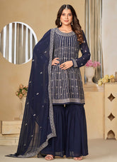 Fair Looking salwar Suit in Blue Colour