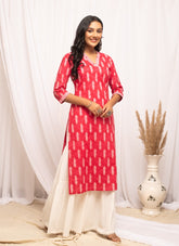Designer Printed Salwar Suit in Pink