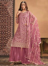 Salwar Suit in Net and in Pink Colour