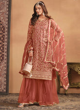 Wonderful Looking Salwar Suit in Rust