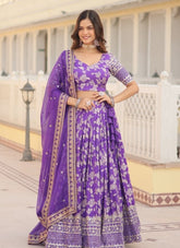 Wevon Designer Lehenga Choli in Purple