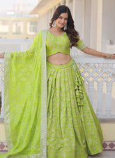 Charismatic Lehenga Choli in Pista Colour